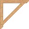 Ekena Millwork Traditional Slat Smooth Bracket w/ Offset Brace, Western Red Cedar, 5 1/2"W x 34"D x 34"H BKT0604X34X34TRA06SWR - alternate 4